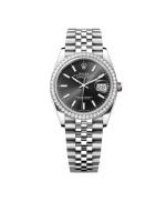 Super Clone Rolex ,Oystersteel, White Gold and Diamonds , 31 mm