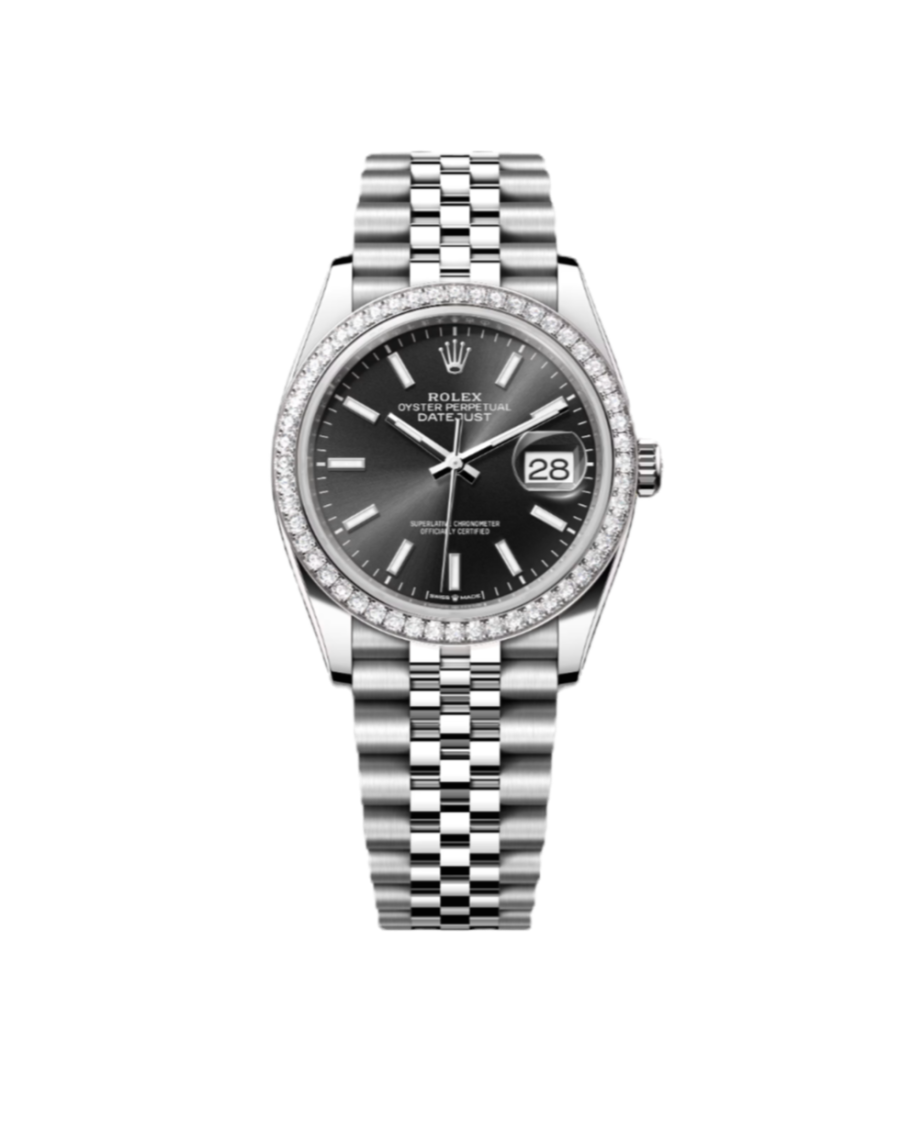 Super Clone Rolex ,Oystersteel, White Gold and Diamonds , 31 mm