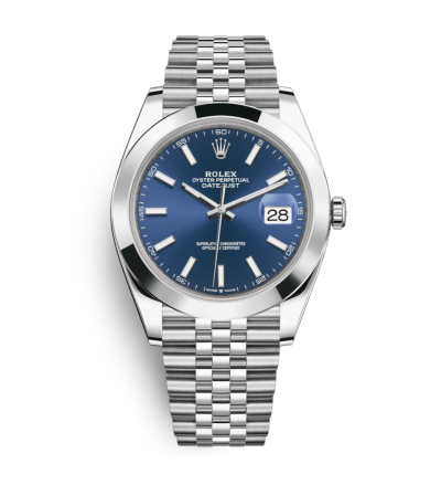 Super Clone Rolex Datejust Blue Dial Jubilee - Smooth Bezel