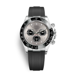Super Clone Rolex Daytona Silver Oysterflex