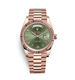 Super Clone Rolex Day-Date Rose Gold Green Dial