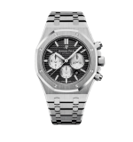 Super Clone AP Royal Oak Silver - Black & Silver Dial Chronograph