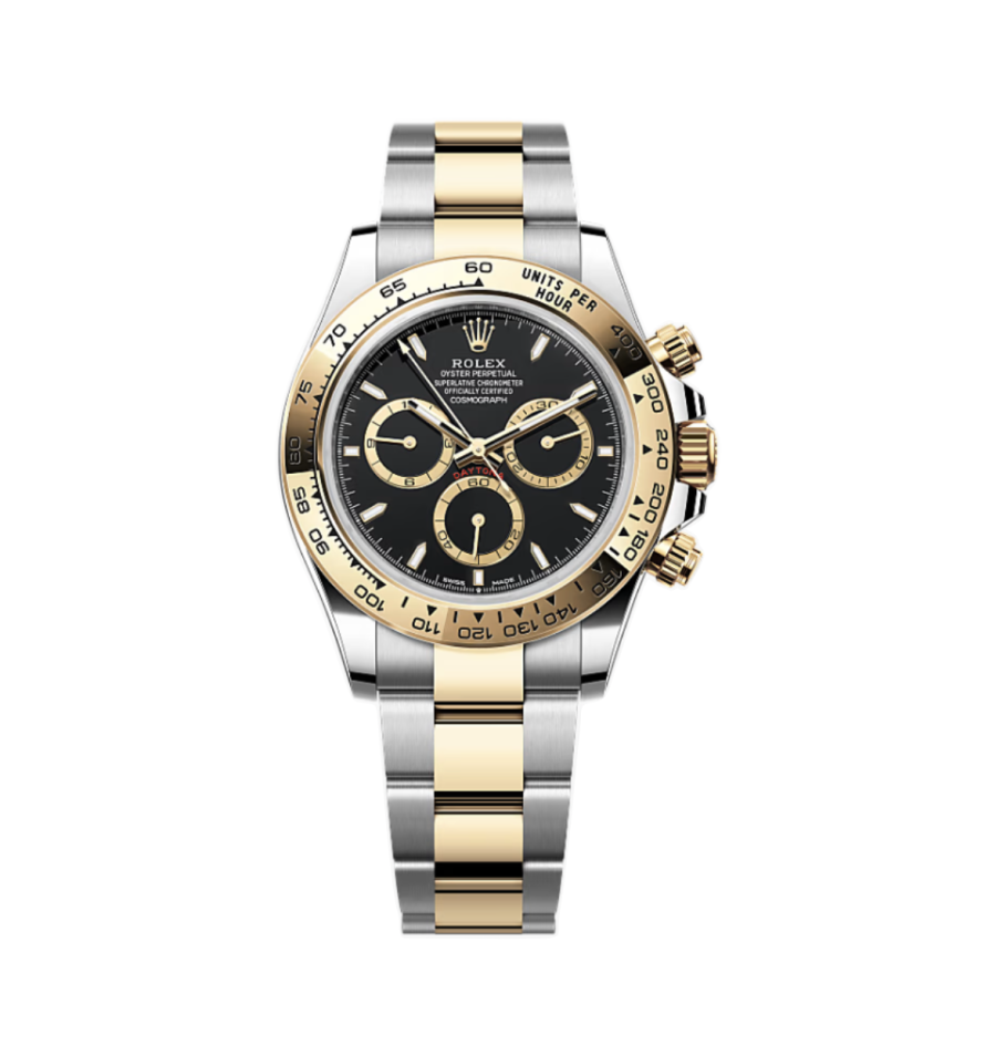 Super Clone Rolex Daytona Two Tone - Black Dial