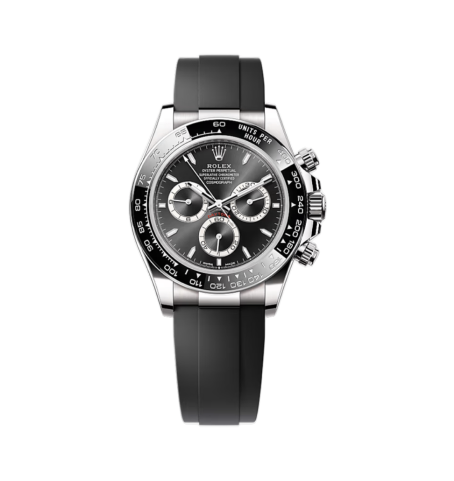 Super Clone Rolex Daytona Black Dial Oysterflex